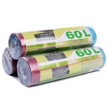 自動收口抽繩垃圾袋 一次性手提式抽繩垃圾袋 單卷20只 廠家銷售