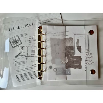 【JAFN】台灣現貨🔥日本MIND WAVE 檔案收納用品 透明活頁夾 A6 6孔（寬版）