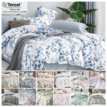 【FITNESS】100%純天絲頂級60S雙人加大四件式床包兩用組-多款任選_TRP多利寶