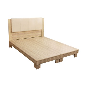 【本木】南原 貓抓皮臥室二件組-雙人5尺 床片+架高雪松