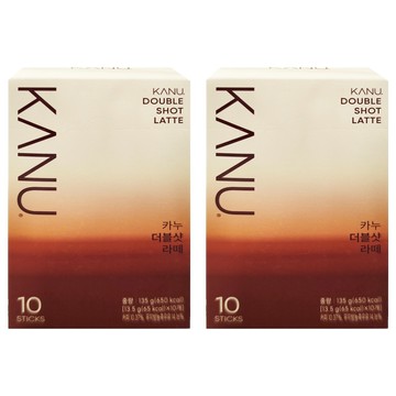 KANU 漸層奶香雙拿鐵咖啡 雙倍特濃 中度烘焙 13.5g x 10條  2盒