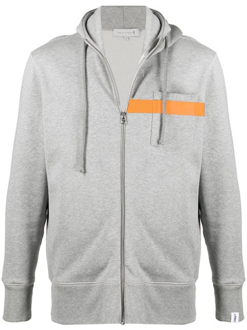 Mackintosh - stripe detail hoodie - men - Organic Cotton - M - Grey