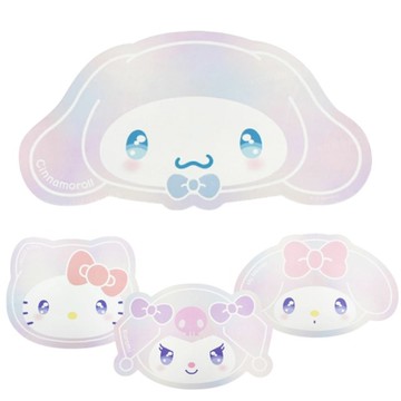 小禮堂 Sanrio 三麗鷗 多功能造型滑鼠墊 (彩虹渲染款) Kitty 美樂蒂 酷洛米