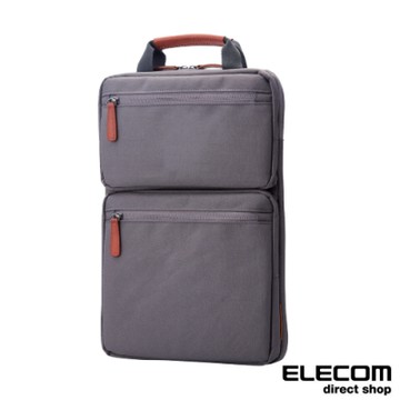 ELECOM 13.3吋適用 英國倫敦風提把收納袋/電腦包/手提包/筆電包-深灰