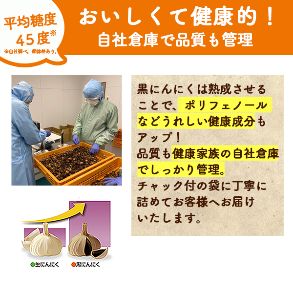 黒にんにく 黒ニンニク 九州産 国産 有機 お取り寄せグルメ ギフト プレゼント お中元 健康家族 公式　有機黒にんにく　黒琥珀　100g(バラタイプ)