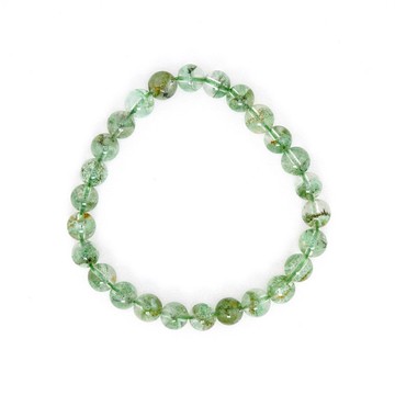 寶麗金珠寶-天然翡翠綠幽靈水晶手珠