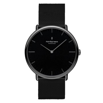 Nordgreen Native本真極夜黑系列米蘭帶腕錶40mmNR40GMMEGUBL