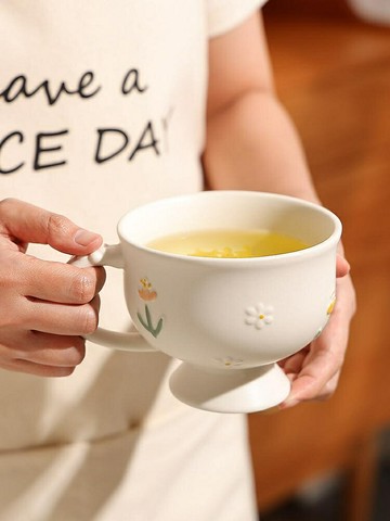 馬克杯 水杯 日式馬克杯大容量甜品牛奶杯早餐碗燕麥杯陶瓷喝水杯子女士辦公室