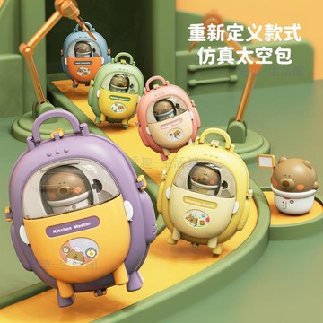 💖臺灣-熱賣💖兒童仿真廚房過家家玩具書包小熊玩具兒童化妝臺玩具女孩生日禮物06H5