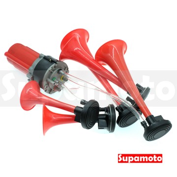 -Supamoto- 汽笛喇叭—5管 (回音/暴走族/族車/12V/AIR空氣喇叭/貨車/卡車/氣動/汽車/機車)