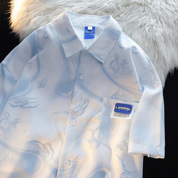 今年流行爆款襯衫女夏季2026新款寬松港風復古小眾獨特別致上衣潮