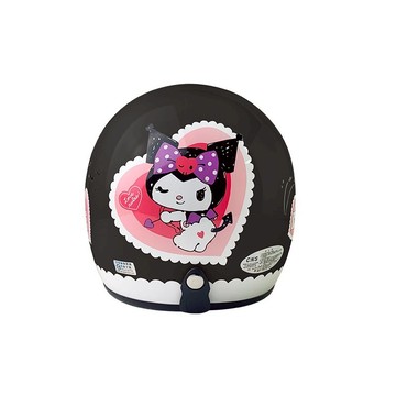 EVO 安全帽 CA-310M 愛心酷洛米 消光黑 半罩 半拆洗 卡通圖案 正版授權