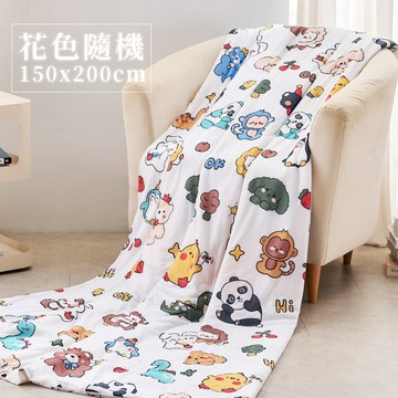 韓風美顏零度冰紗涼被150x200cm-花色隨機出貨-清大