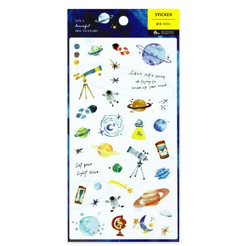 手帳透明貼紙-星球