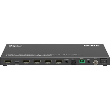 DigiSun 得揚 4K HDMI 2.0 4螢幕拼接電視牆控制器 HDMI + Type-C 雙輸入 VW822  單一顏色  1個