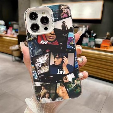 Jay杰倫專輯合集適用三星A55硬殼5 A53 34手機殼S24Ultra彩銀IMD高級感S23FE/Note20U