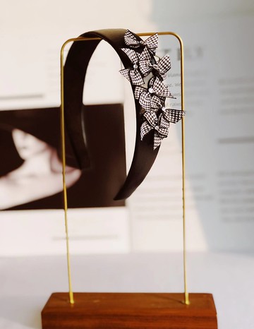 原創黑白小蝴蝶髮箍