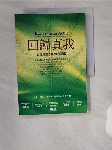 【書寶二手書T1／心理_UX8】回歸真我：心理與靈性的整合指南_大衛．里秋、張宏秀