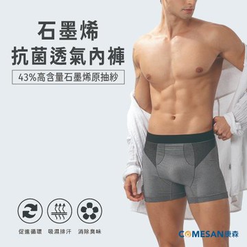 COMESAN 康森 石墨烯3D抗菌透氣內褲-3件組