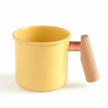 ├登山樂┤臺灣 Truvii 木頭琺瑯杯(山毛櫸) 250ml-奶油黃 # 4716171921292