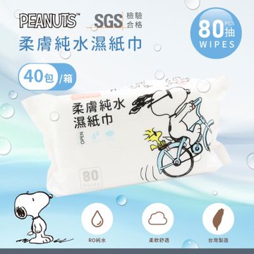 SNOOPY 史努比 80抽濕紙巾 - 自行車 x40包/箱