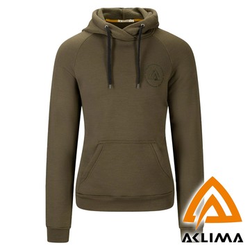 【ACLIMA 挪威】男羊毛連帽長袖套頭衫『深綠』108479 戶外 露營 登山 健行 休閒 長袖 上衣