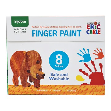 mideer 可洗式手指顏料組 好餓的毛毛蟲  1組  60ml