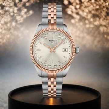 TISSOT 天梭 官方授權 T156.210.22.031.01 Ballade 時尚大三針石英女錶 寵愛媽媽 送禮推薦-34mm T1562102203101
