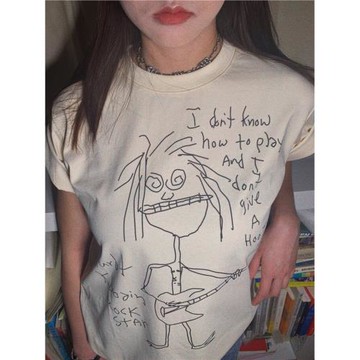 Pii 23SS  Kurt Cobain  T-Shirt  科特柯本 手繪做舊美式T恤240g