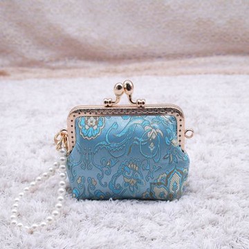 依瑾手作復古織錦布藝手工零錢包迷你錢包耳機包銀行卡手工口金包