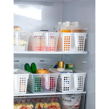 日本進口冰箱收納筐帶手柄收納籃家用櫥柜廚房果蔬雜物整理儲存