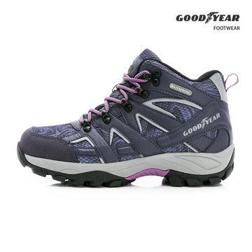 GOODYEAR 固特異 登山鞋 戶外鞋 動態防水 耐磨 止滑 登山者W3 郊山健行鞋 女款 紫藍 GAWO52527