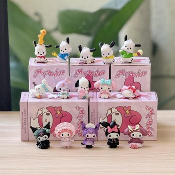 E哥❤現貨PVC潮玩公仔庫洛米美樂蒂帕恰狗手辦盲盒蛋糕裝飾擺件兒童小禮物預售