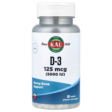 KAL, D-3，125 微克（5000 國際單位），60 片