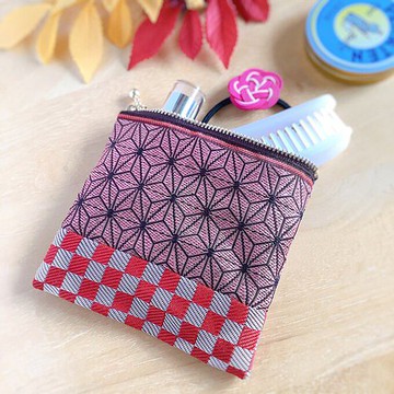 小袋【麻葉和格子】榻榻米邊衛生盒