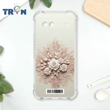 TRON GOOGLE Pixel 8A 粉色蕾絲玫瑰系列 四角防摔載具殼 軟殼 手機殼