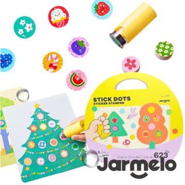 【JarMelo 原創美玩】點點創意印章貼 JA99858 (蓋下去．貼紙出)