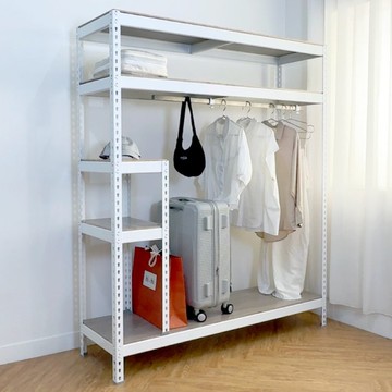 單桿衣架多層開放式衣櫃