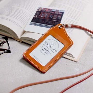 HANDIIN｜日系手縫牛革直型兩用票夾 / 識別證