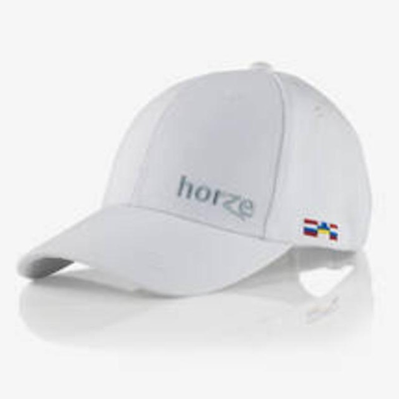 着後レビューで 送料無料 horze ホルツ 乗馬キャップ 帽子 ホワイト フリーサイズ 乗馬 馬