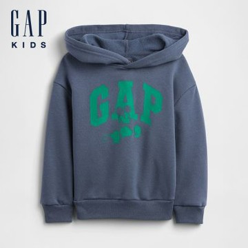 【GAP】男幼童裝|Gap x Disney迪士尼聯名 Logo印花帽T-灰藍色(767414)