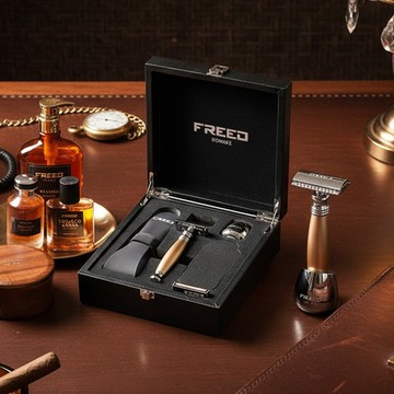 【FREED】尊爵四件組雙刃刮鬍刀禮盒 - 阿波羅 客製化刻字 禮品