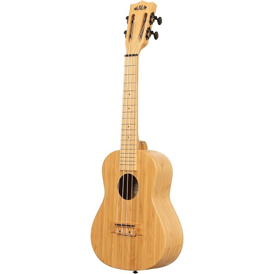 Kala KA-BMB-C All Solid Bamboo Concert Ukulele, Gray Sonoma Case Bundle