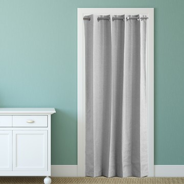 穿環式遮光空調門簾 145x200cm 米灰