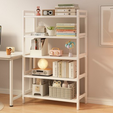 免運 熱銷 書架 書櫃 置物架 附發票 書架白色置物架落地簡易家用多層客廳儲物櫃書櫃簡約收納展示櫃子