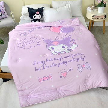 La Belle 【超值組合】《Sanrio 授權款系列》海島針織棉抗菌可水洗暖暖被(150*195CM)-多款可選+大容量洗衣袋
