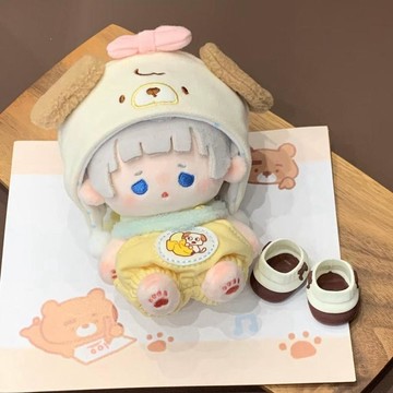 臺灣出貨 10cm娃衣 10公分娃衣 新品果萌系列“汪汪小蕉”娃衣 棉花娃娃套裝 可愛換裝配飾着替 娃娃配件 娃衣