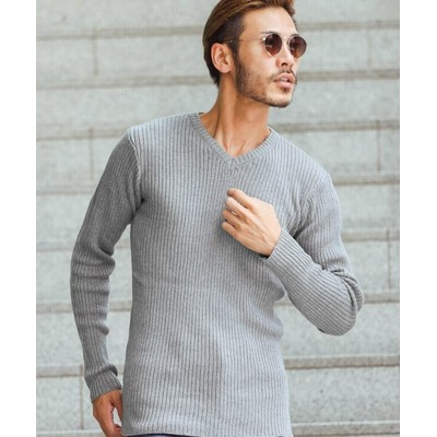 ジギーズショップ コットンリブｖ タートルニット コットン ニット セーター メンズ メンズニット メンズセーター Vネック モックネック タートルネック メンズ グレー S Jiggys Shop 通販 Lineポイント最大get Lineショッピング