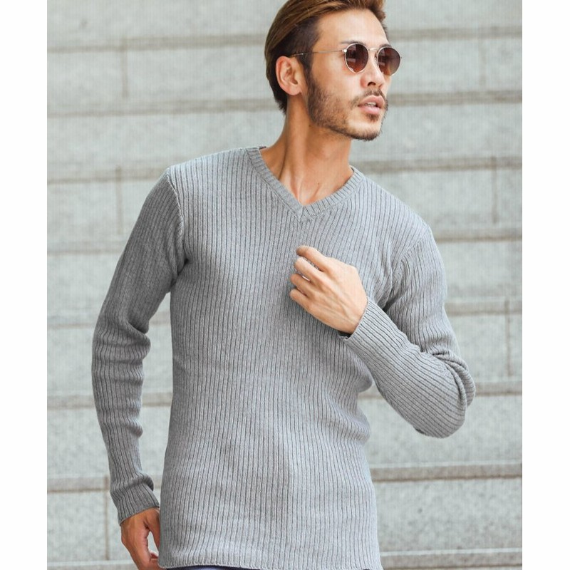 ジギーズショップ コットンリブｖ タートルニット コットン ニット セーター メンズ メンズニット メンズセーター Vネック モックネック タートルネック メンズ グレー S Jiggys Shop 通販 Lineポイント最大get Lineショッピング