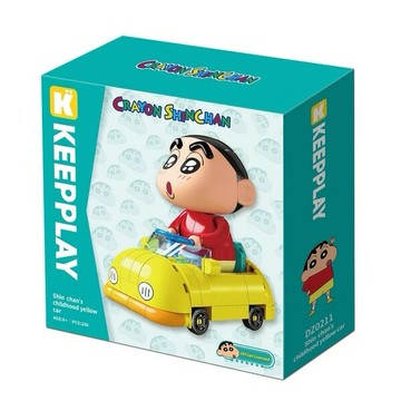 【震撼精品百貨】蠟筆小新_Crayon Shin-chan~Qman啟蒙積木 蠟筆小新 童年黃色小車*30761